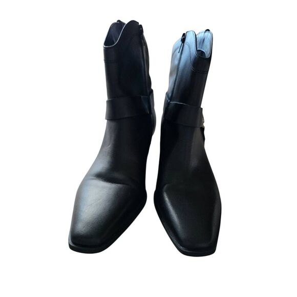 Open Edit Enzo Boots Western Style Black Size 9 Block Heel - Picture 5 of 8